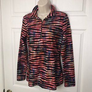 SNO SKINS Black/Multi Stripe Quarter-zip Base Layer  S